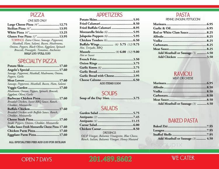 Angelo's Pizza - Bogota, NJ menu_pic