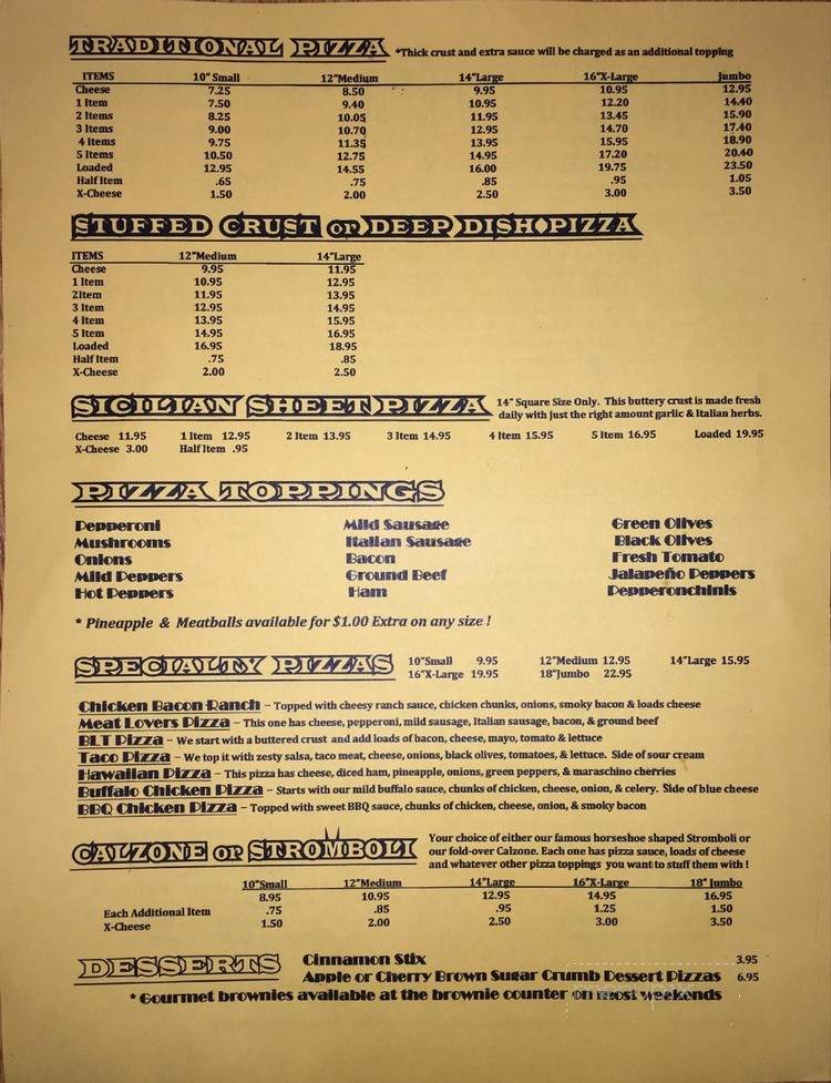 Sporty's Pizzeria - Prospect, OH menu_pic