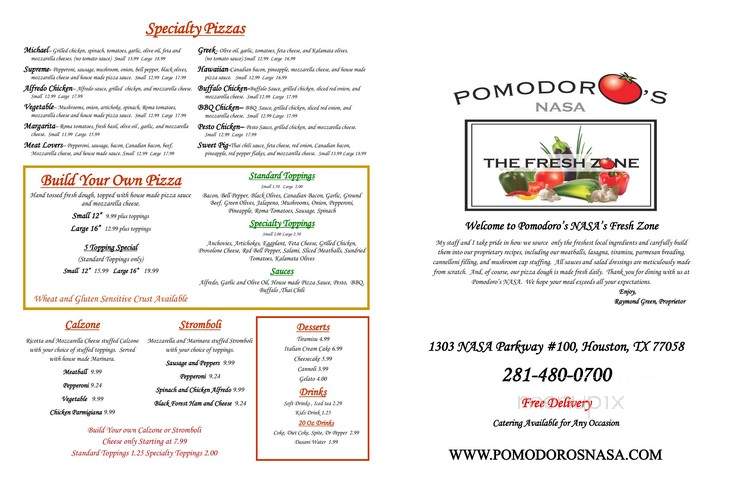 Pomodoro's Pasta & Pizzeria - Houston, TX