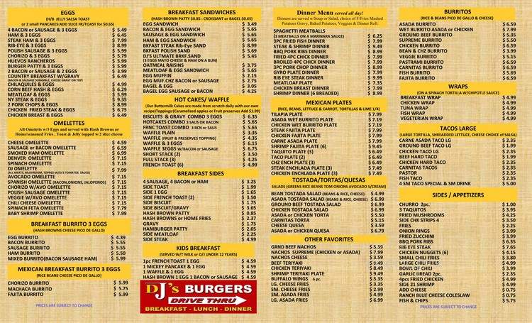 DJ's Burgers - Lake Los Angeles, CA menu_pic