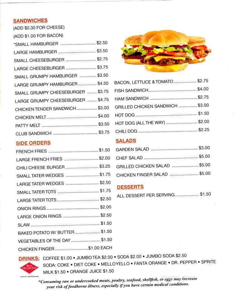 Grumpy's - Boaz, AL menu_pic