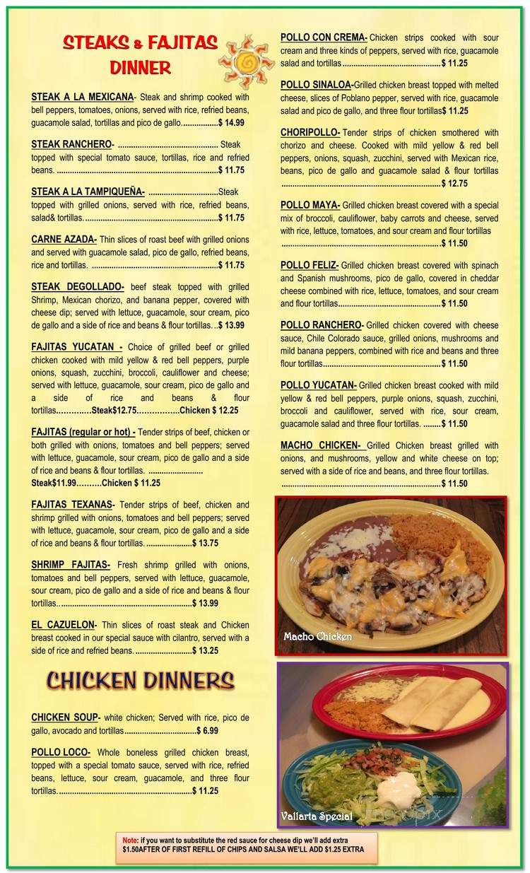 El Rincon Mexican Restaurant - Bridgeport, WV menu_pic