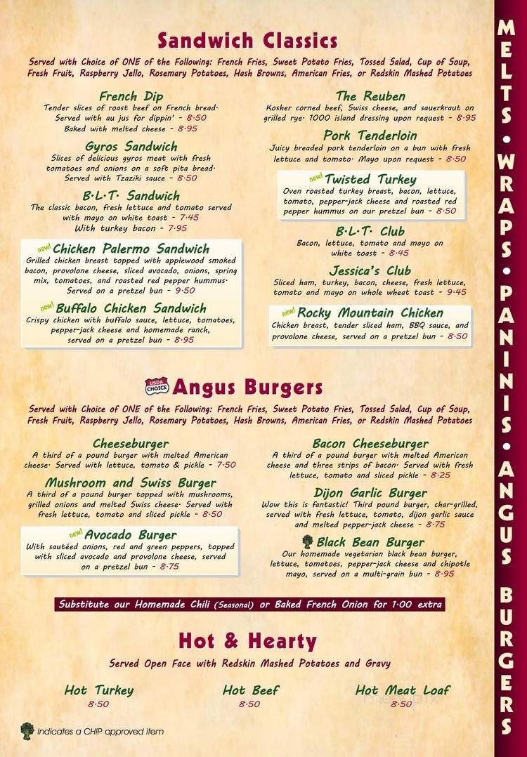 Jessica's Restaurant - Roscoe, IL menu_pic