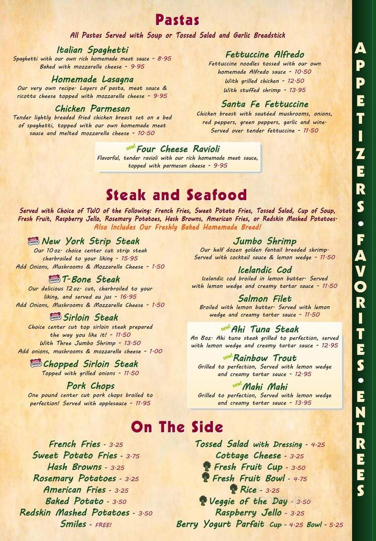 Jessica's Restaurant - Roscoe, IL menu_pic