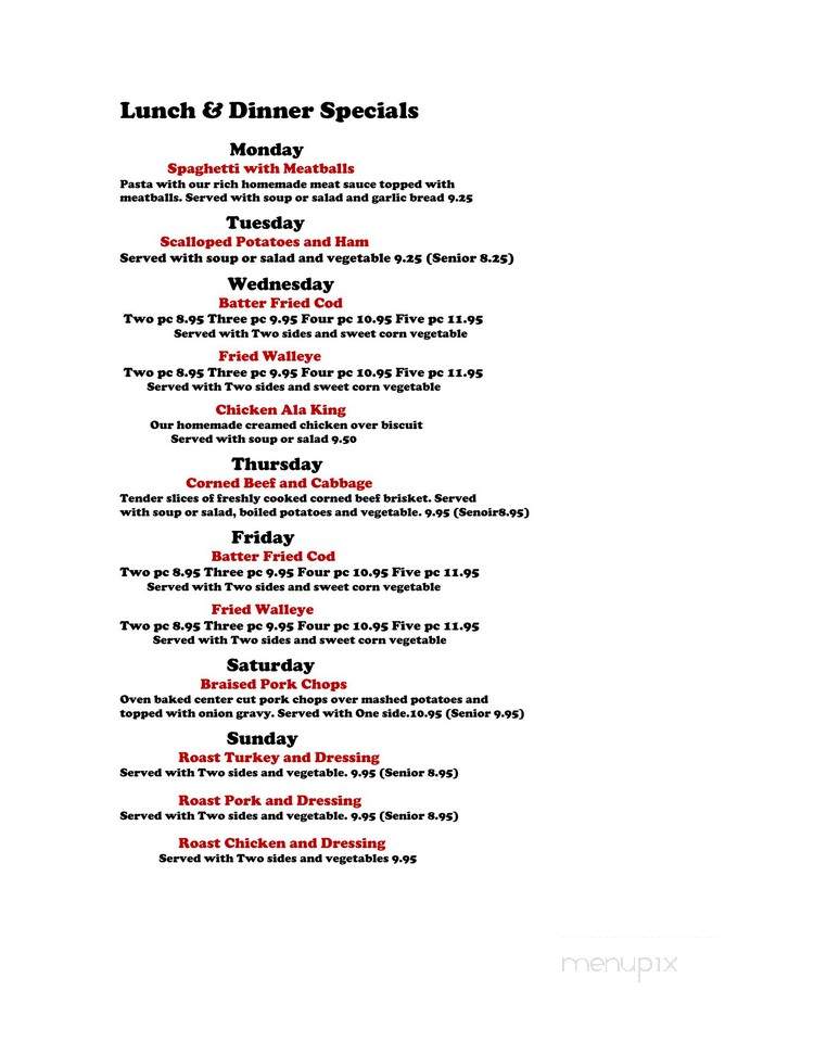 Jessica's Restaurant - Roscoe, IL menu_pic
