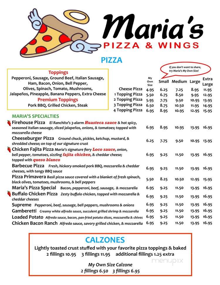 Maria's Pizza And Wings - Bolivar, TN