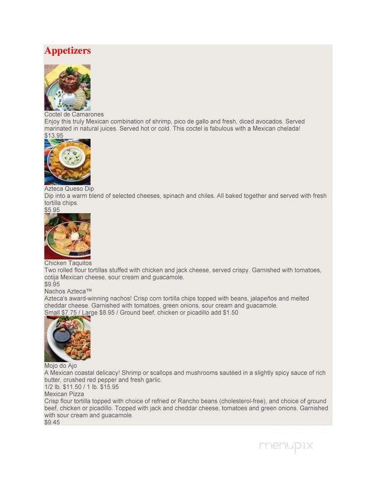 Guadalajara Grill Restaraunt - Longview, WA menu_pic