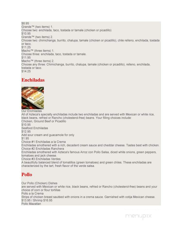 Guadalajara Grill Restaraunt - Longview, WA menu_pic