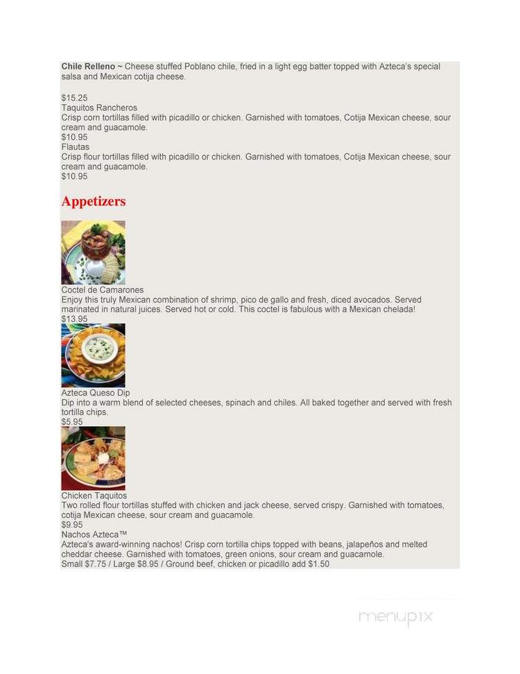 Guadalajara Grill Restaraunt - Longview, WA menu_pic