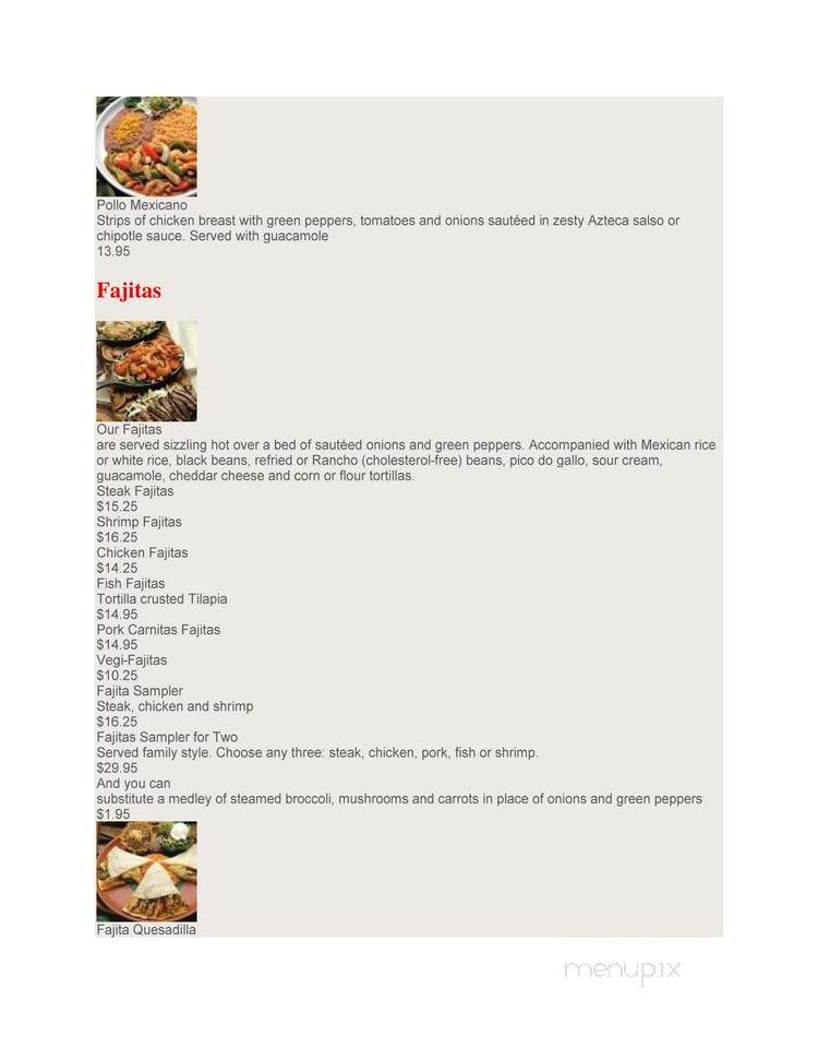 Guadalajara Grill Restaraunt - Longview, WA menu_pic