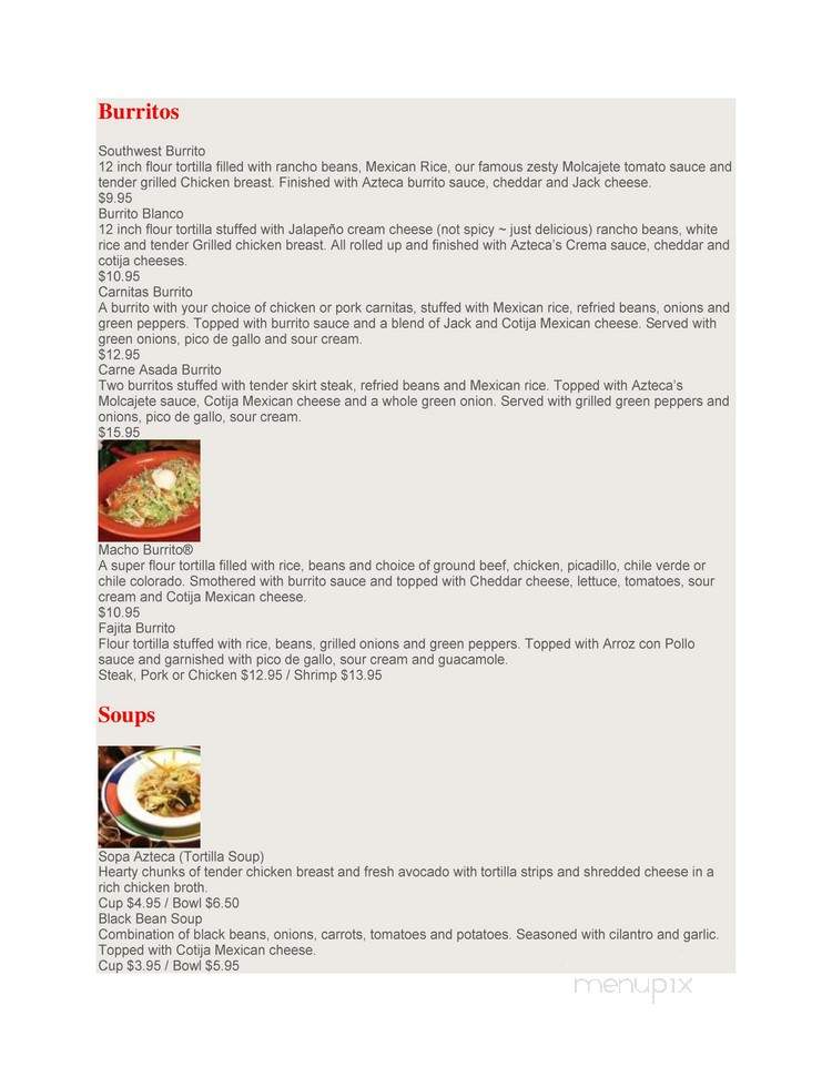 Guadalajara Grill Restaraunt - Longview, WA menu_pic