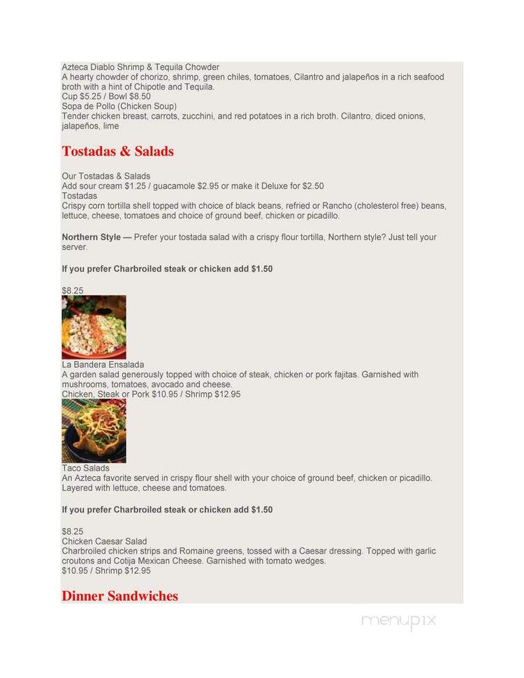 Guadalajara Grill Restaraunt - Longview, WA menu_pic