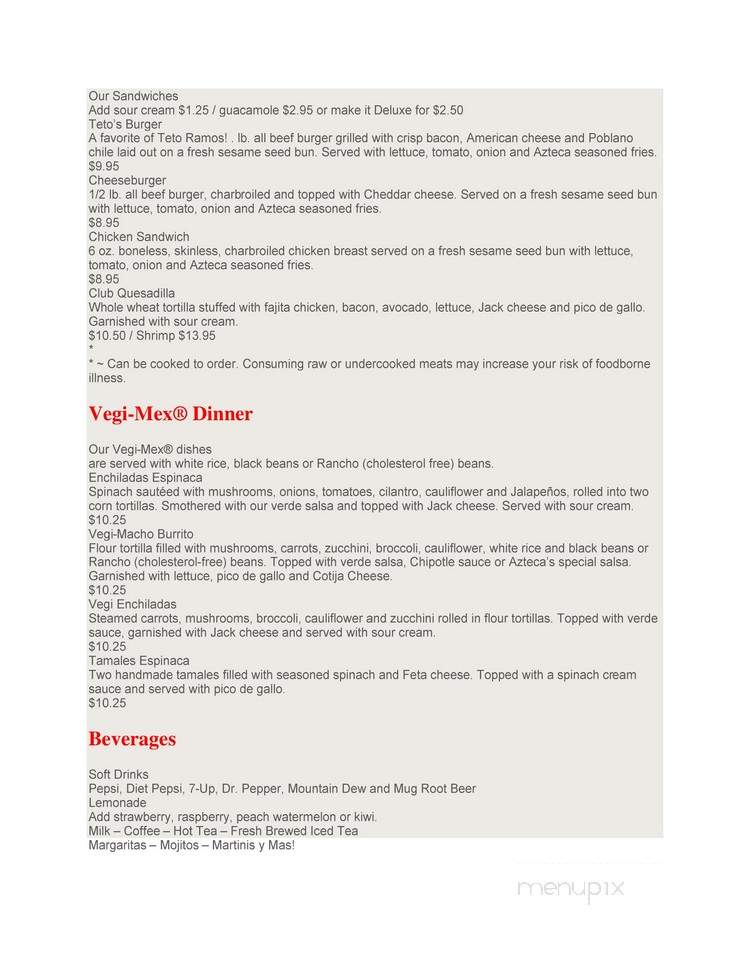 Guadalajara Grill Restaraunt - Longview, WA menu_pic