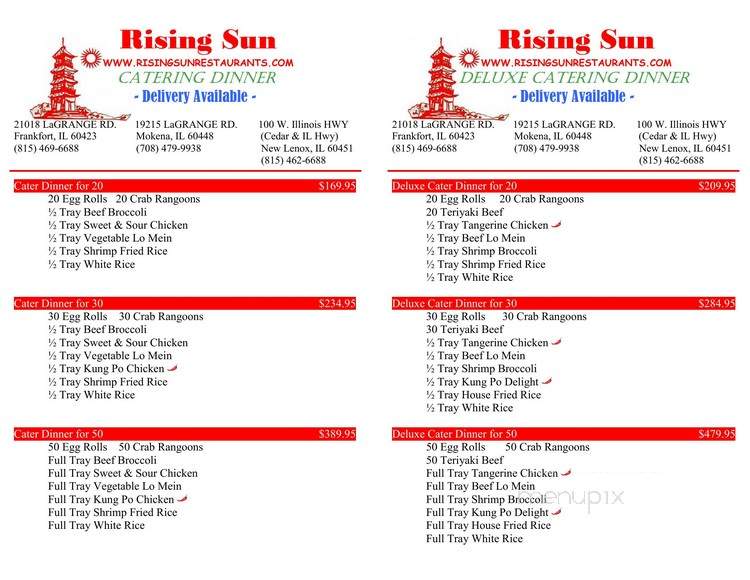 Rising Sun II Chinese Kitchen - Honeoye, NY