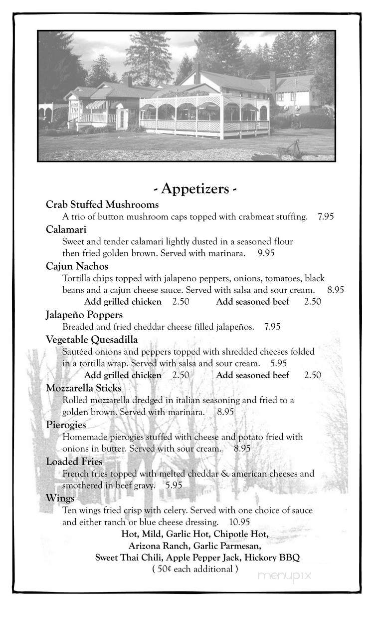 Tannersville Inn - Tannersville, PA menu_pic