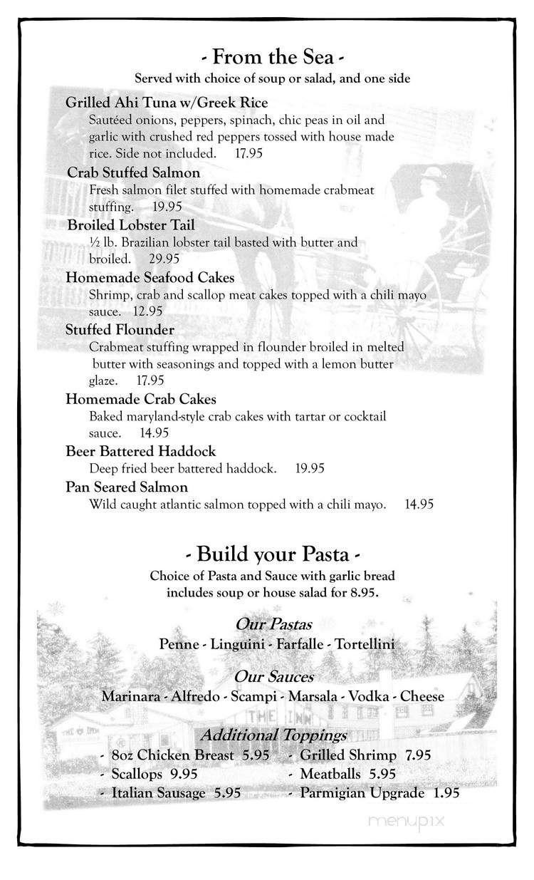 Tannersville Inn - Tannersville, PA menu_pic
