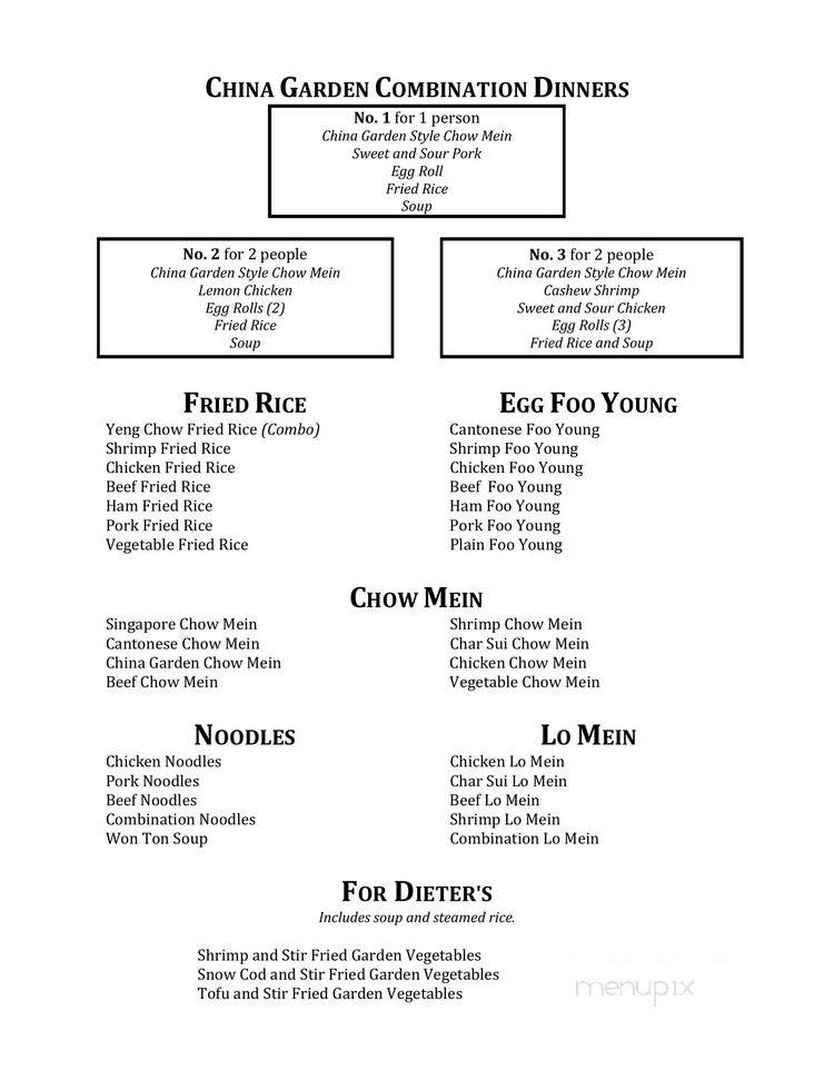 China Garden - Green River, WY menu_pic