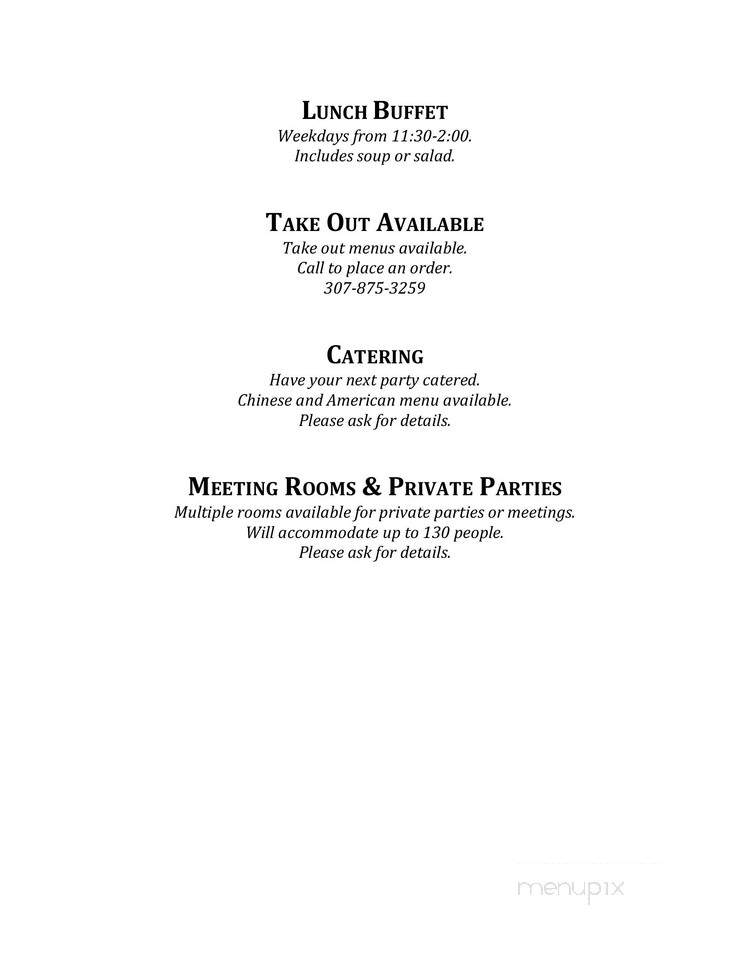 China Garden - Green River, WY menu_pic
