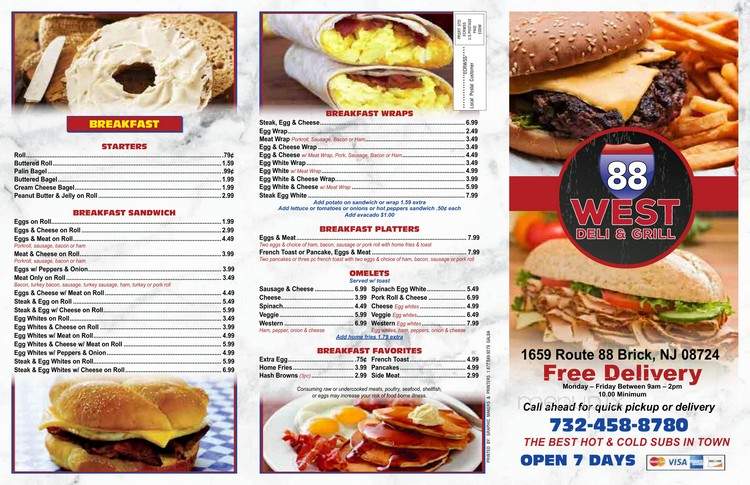 88 West Deli & Grocery - Brick, NJ menu_pic