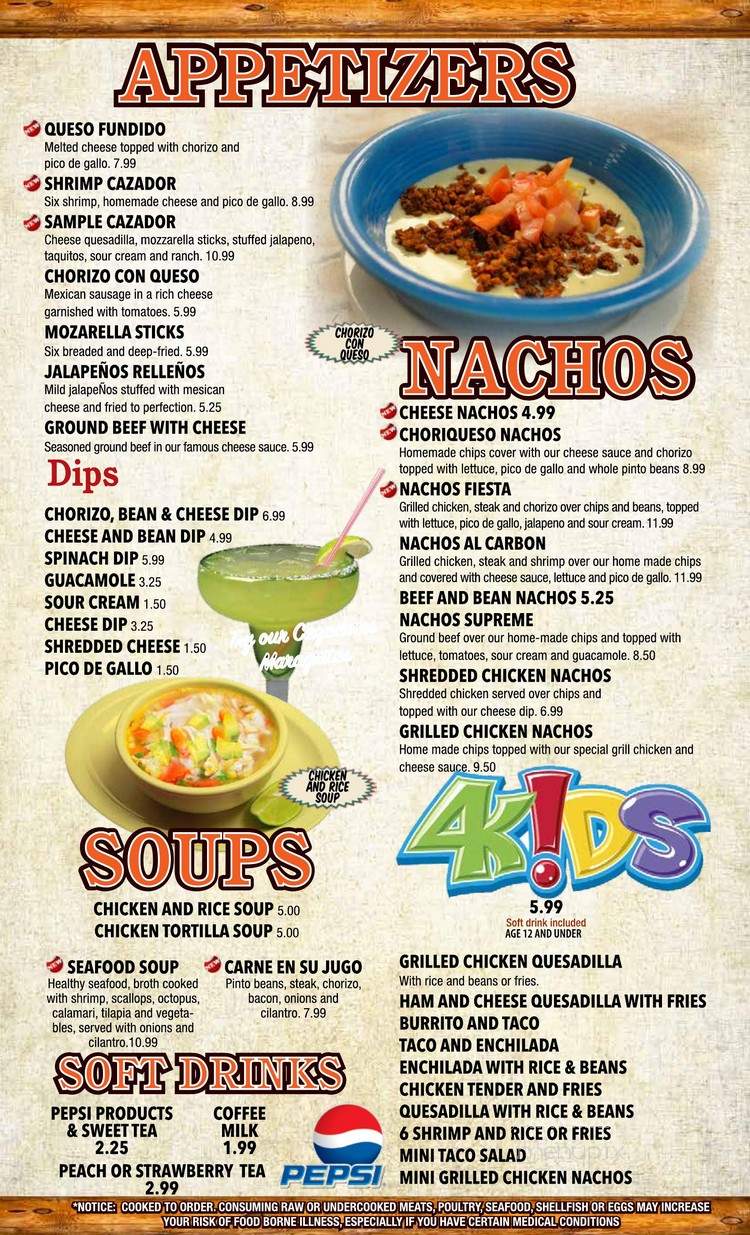 El Cazador - Englewood, OH menu_pic