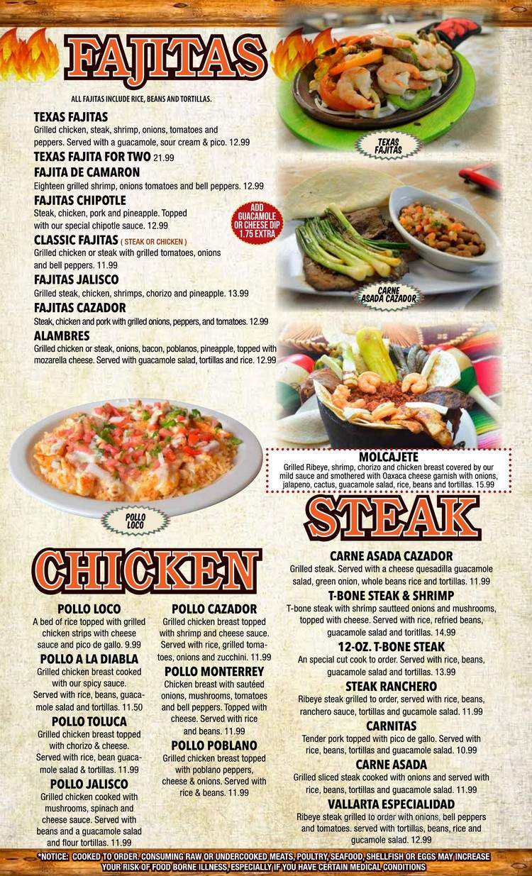 El Cazador - Englewood, OH menu_pic