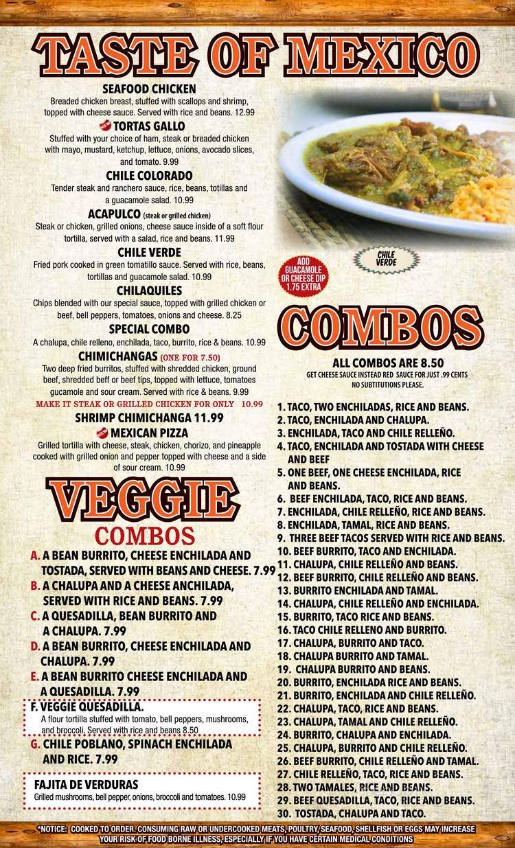 El Cazador - Englewood, OH menu_pic