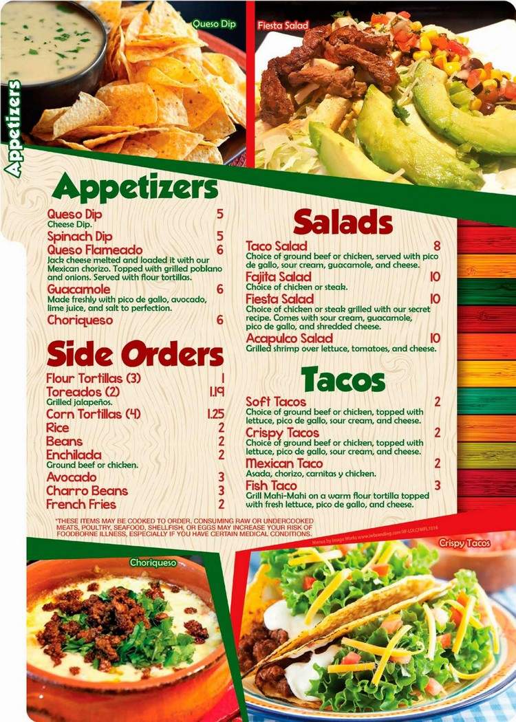 Fiesta Maya Mexican Restaurant - New Smyrna Beach, FL menu_pic