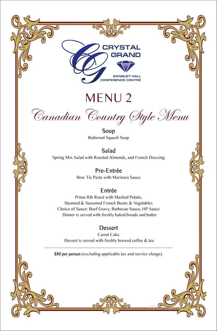 Crystal Grand Banquet Hall - Mississauga, ON menu_pic
