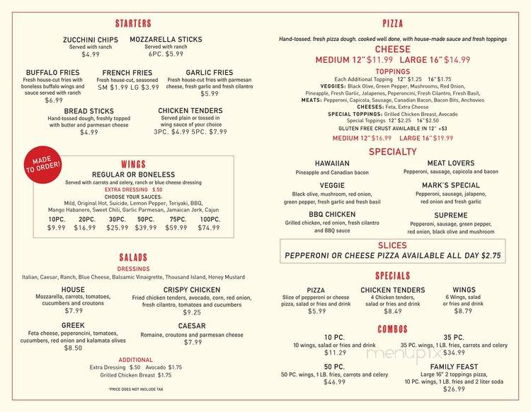 California Hot Wings and Pizza - Pico Rivera, CA menu_pic