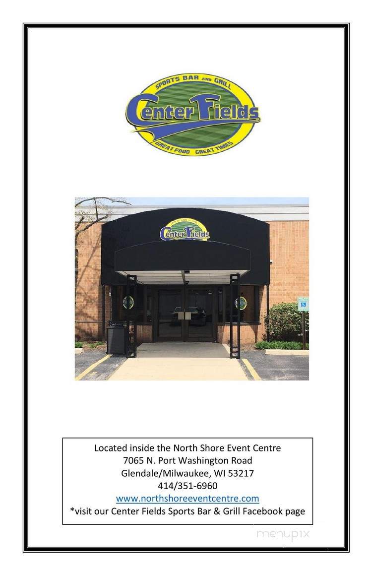 Center Fields Sports Bar and Grill - Milwaukee, WI menu_pic