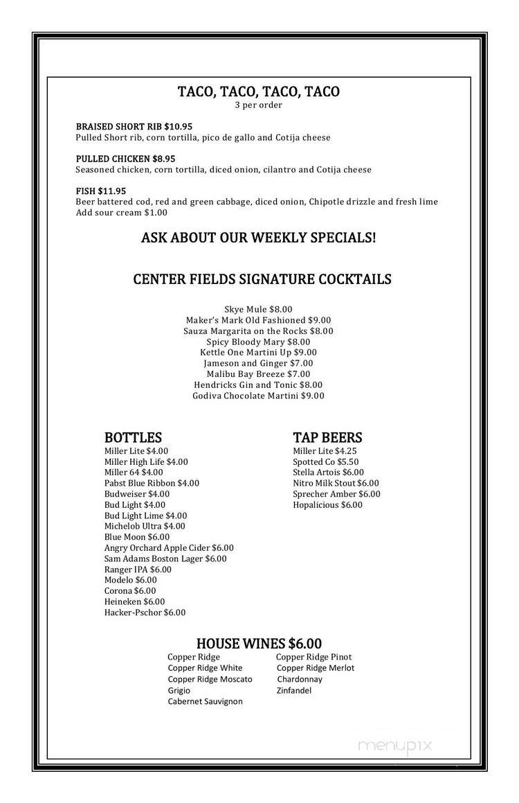 Center Fields Sports Bar and Grill - Milwaukee, WI