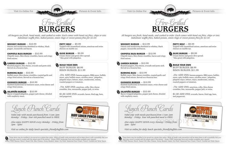 The Buff - Big Lake, MN menu_pic