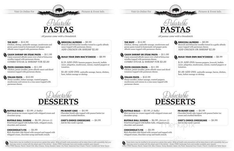 The Buff - Big Lake, MN menu_pic