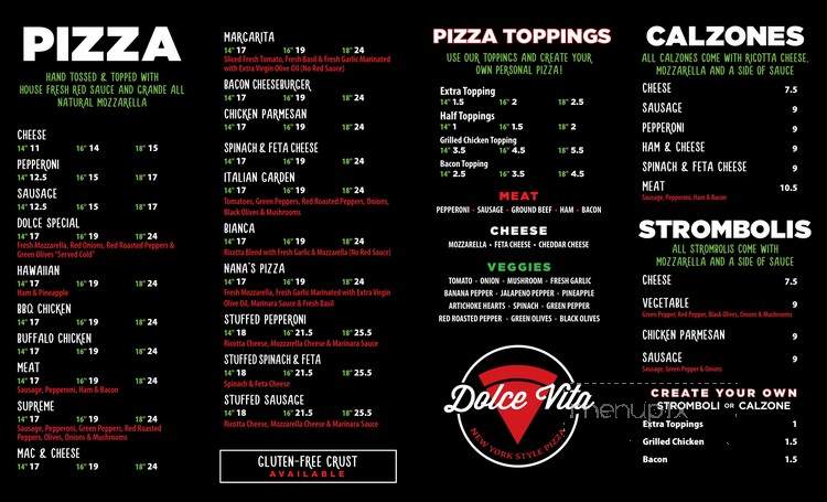 Sal's Pizza - Kenosha, WI menu_pic