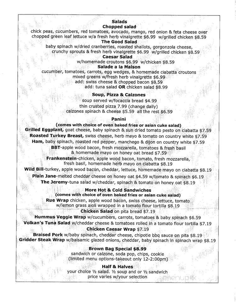 Alibi Cafe - Providence, RI menu_pic
