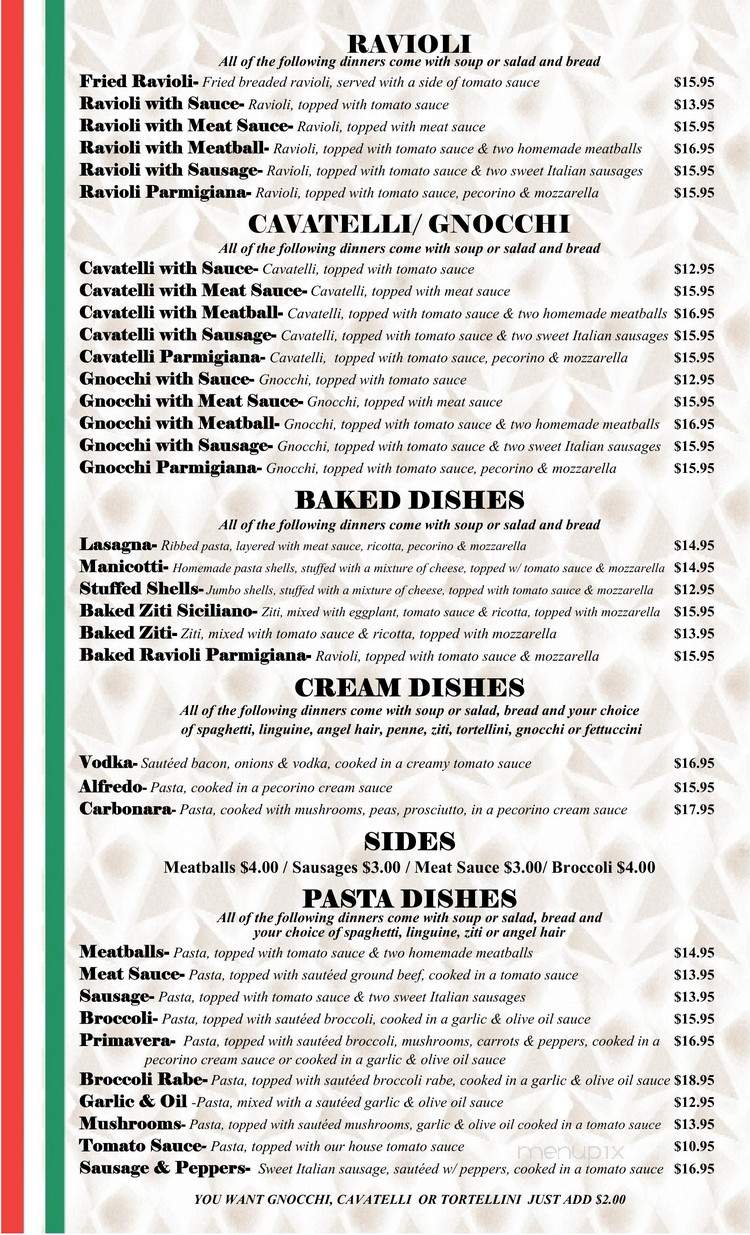 Tina's Restaurant & Pizzeria - Poughkeepsie, NY menu_pic