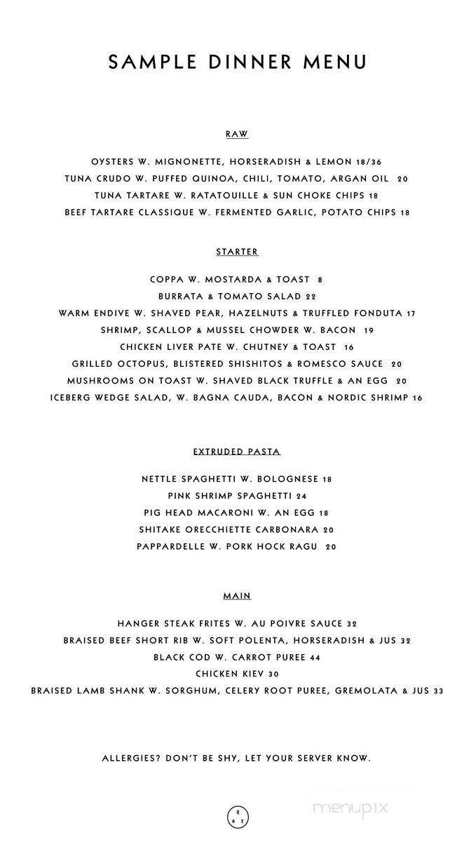 Issac's 64 Hundred - Ottawa, ON menu_pic