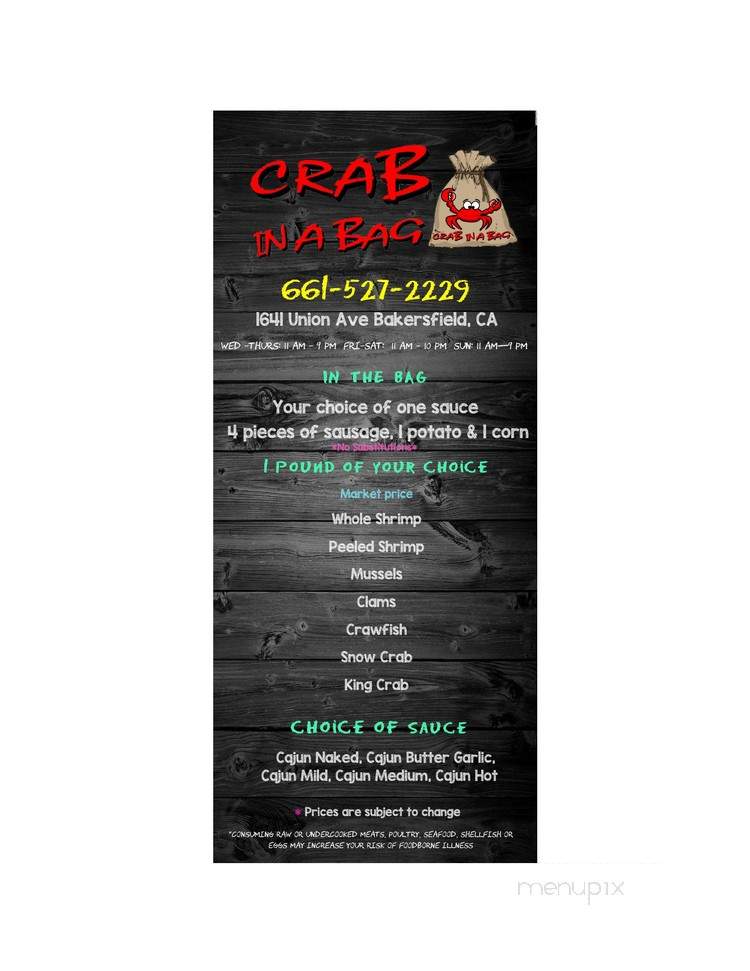 Crab In A Bag - Bakersfield, CA menu_pic