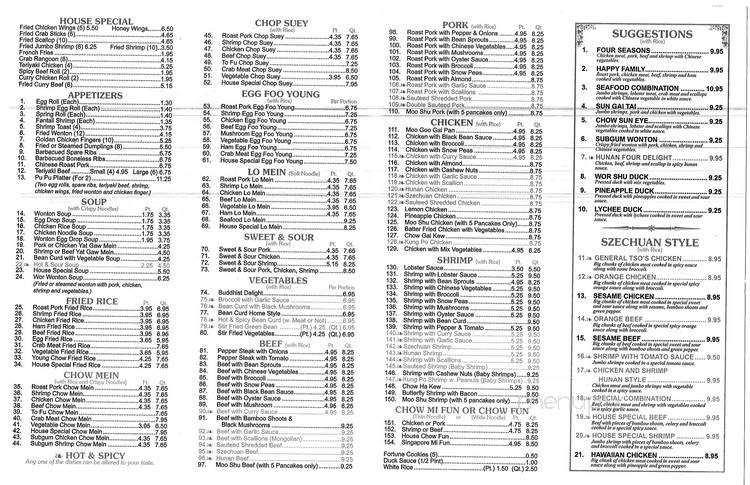 King Wah Chinese Restaurant - Norwich, CT menu_pic