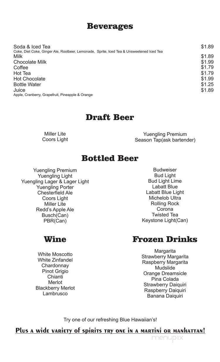 Station House - Llewellyn, PA menu_pic