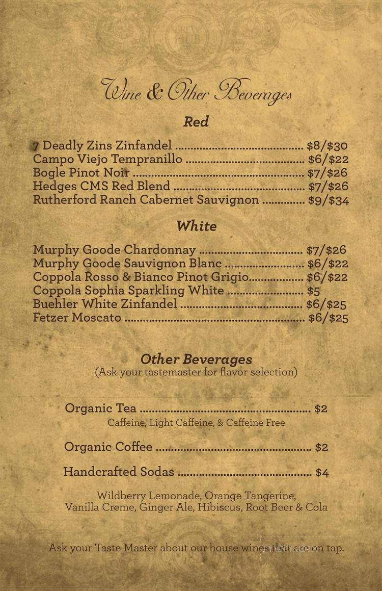 Brew Hub - Lakeland, FL menu_pic