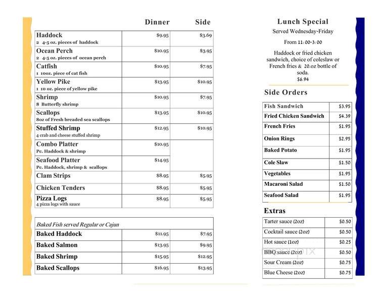 New York Fish House - Niagara Falls, NY menu_pic