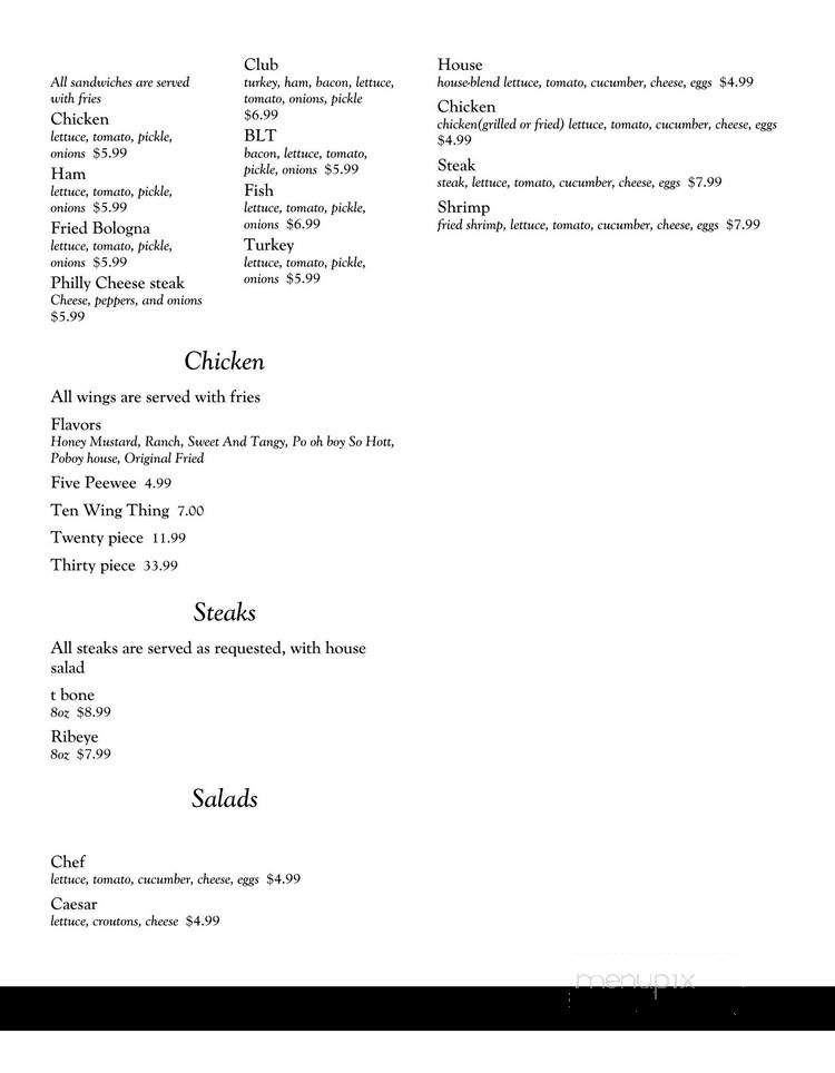Poboy American Cuisine - Saint Stephen, SC menu_pic