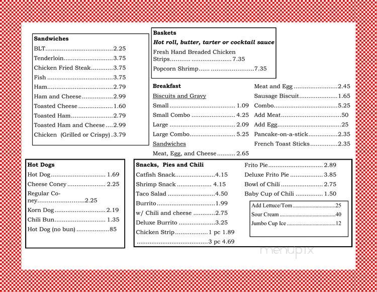 Taylor's Dairy Joy - Lebanon, MO menu_pic