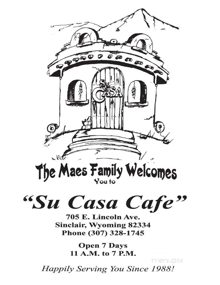 Su Casa Cafe - Sinclair, WY menu_pic