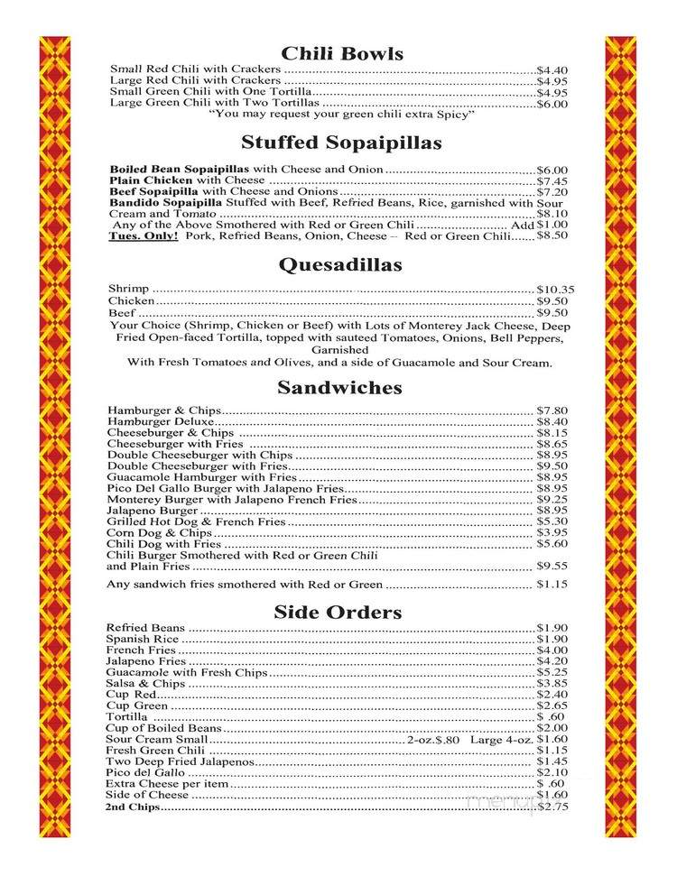 Su Casa Cafe - Sinclair, WY menu_pic