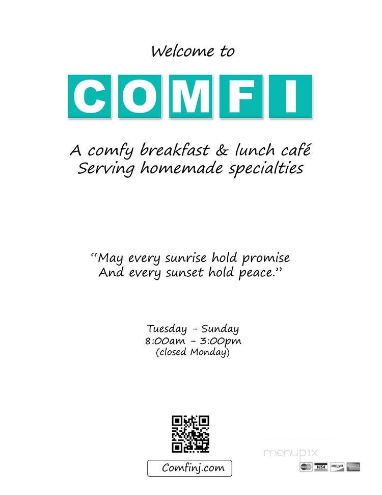 Comfi Of Belmar - Belmar, NJ menu_pic