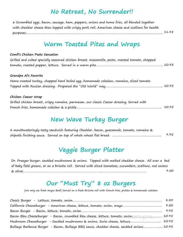 Comfi Of Belmar - Belmar, NJ menu_pic