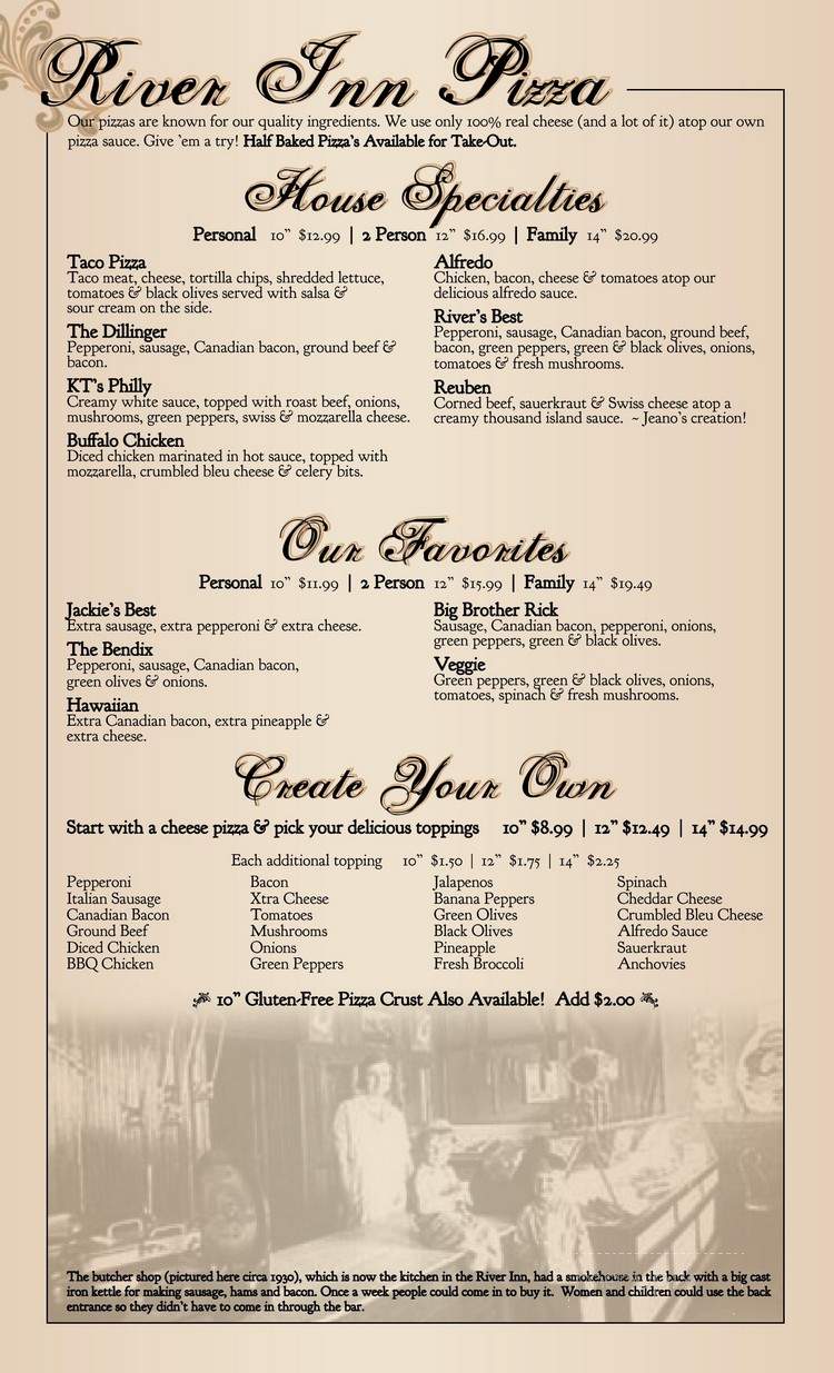 River Inn Bar & Grill - Hanover, MN menu_pic