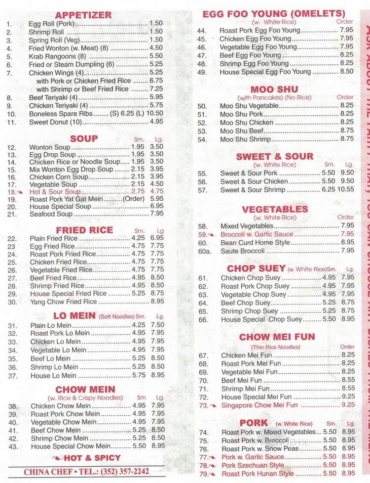 China Chef - Sorrento, FL menu_pic